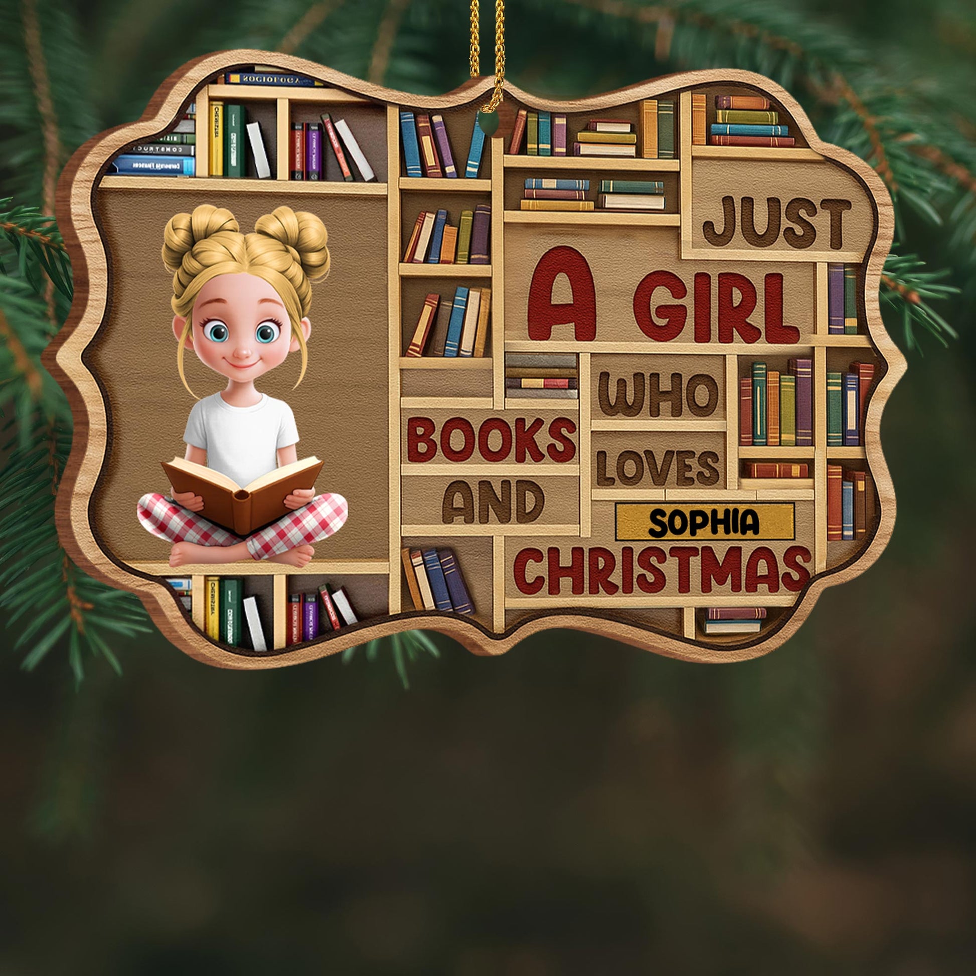 Just A Girl Who Loves Books And Christmas