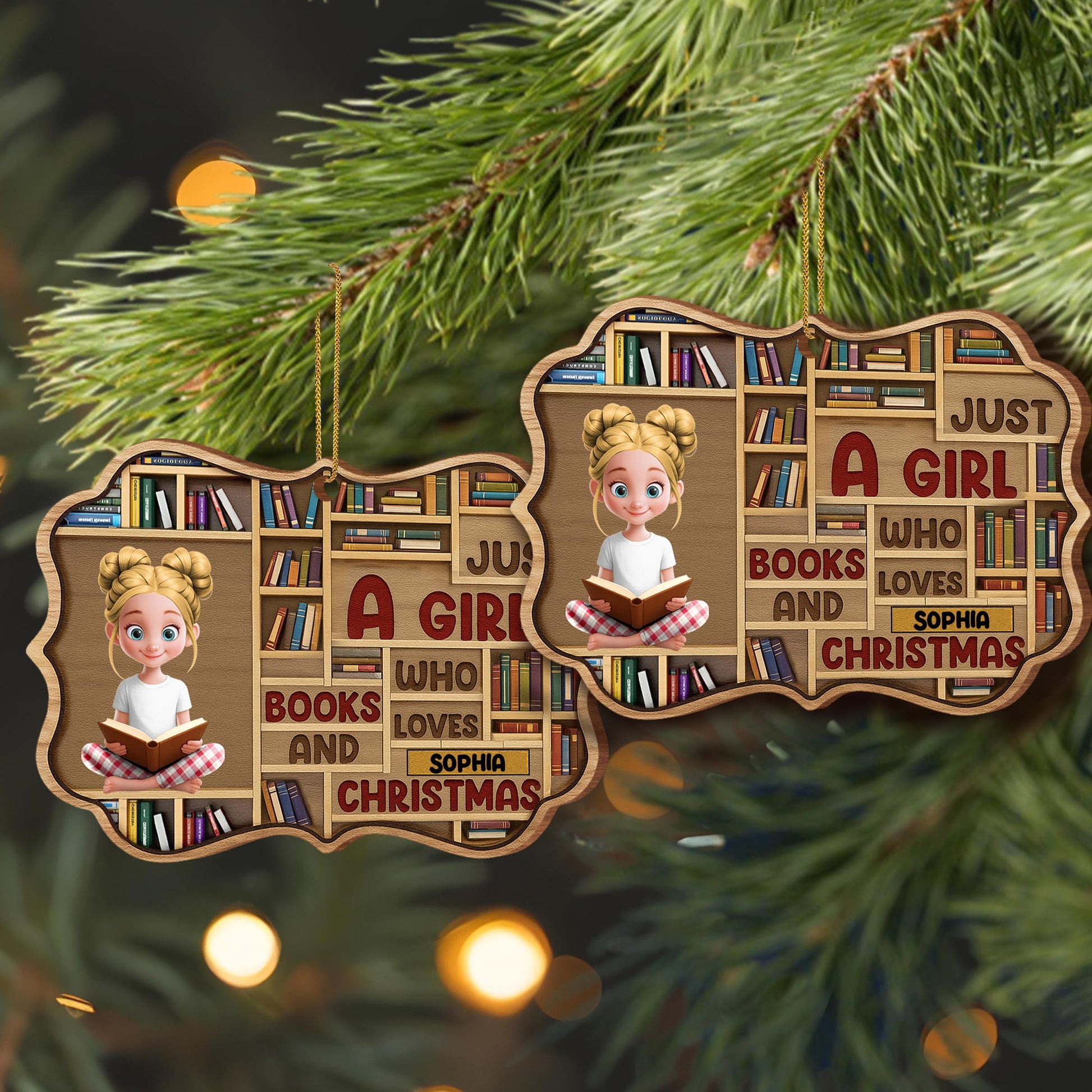 Just A Girl Who Loves Books And Christmas