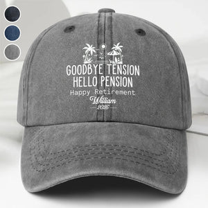Goodbye Tension Hello Pension, Palm Trees Design