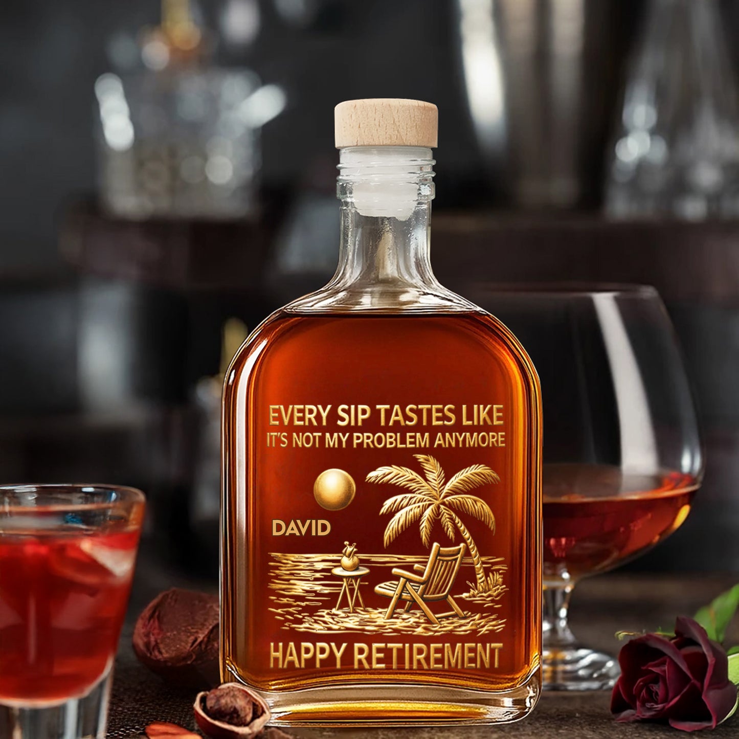 Every Sip Tastes Like Not My Problem Anymore, Palm Trees, Beach Chair