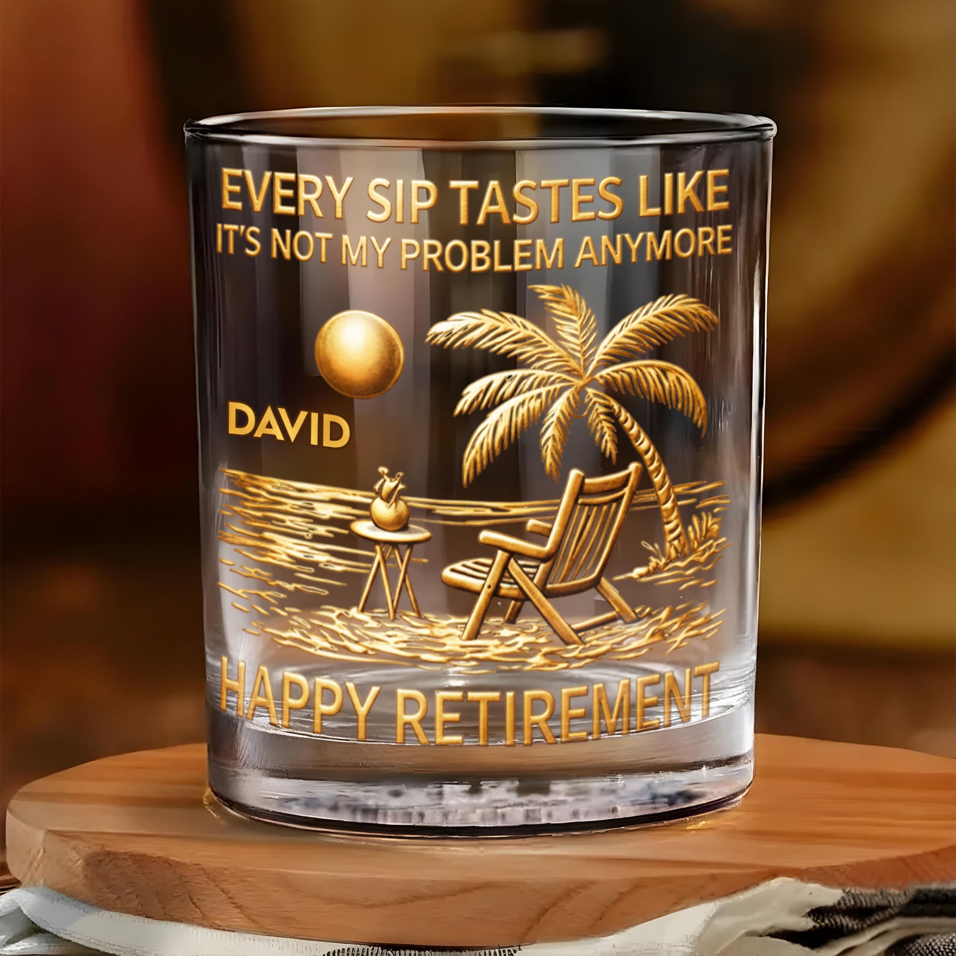 Every Sip Tastes Like It's Not My Problem Anymore Palm Tree Beach Retirement