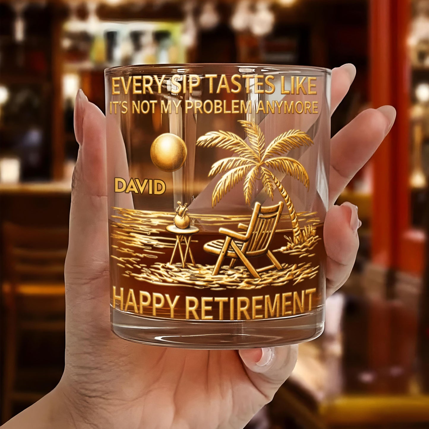Every Sip Tastes Like It's Not My Problem Anymore Palm Tree Beach Retirement
