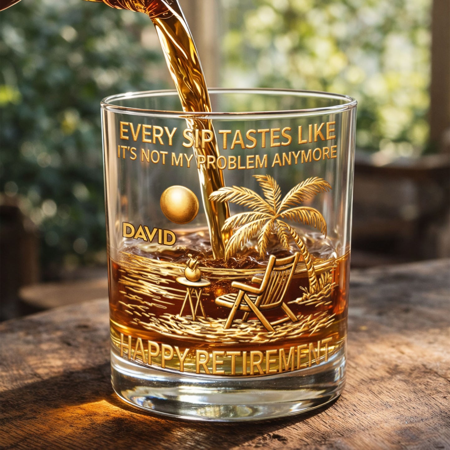Every Sip Tastes Like It's Not My Problem Anymore Palm Tree Beach Retirement