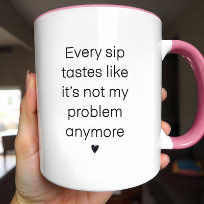 Officially Retired Purple Flower And Butterfly Personalized Design - Personalized Custom Accent Mug - RETIRE017_AMUG