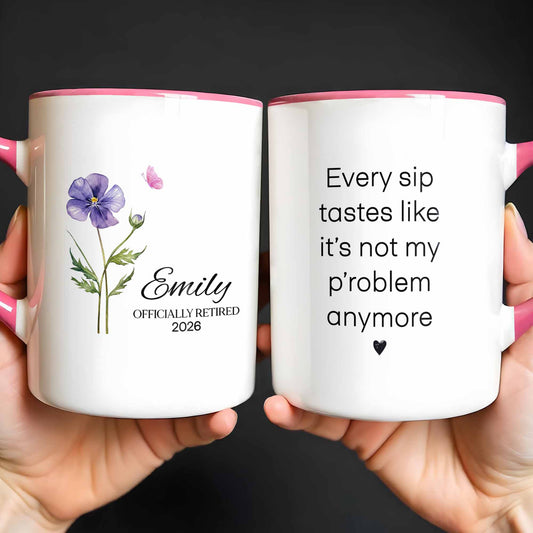 Officially Retired Purple Flower And Butterfly Personalized Design