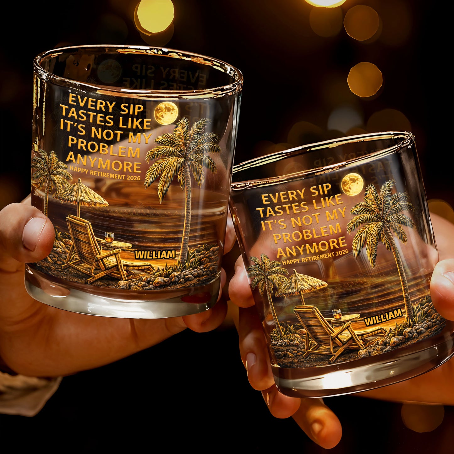 Every Sip Tastes Like It's Not My Problem Anymore, Palm Trees and Sunset