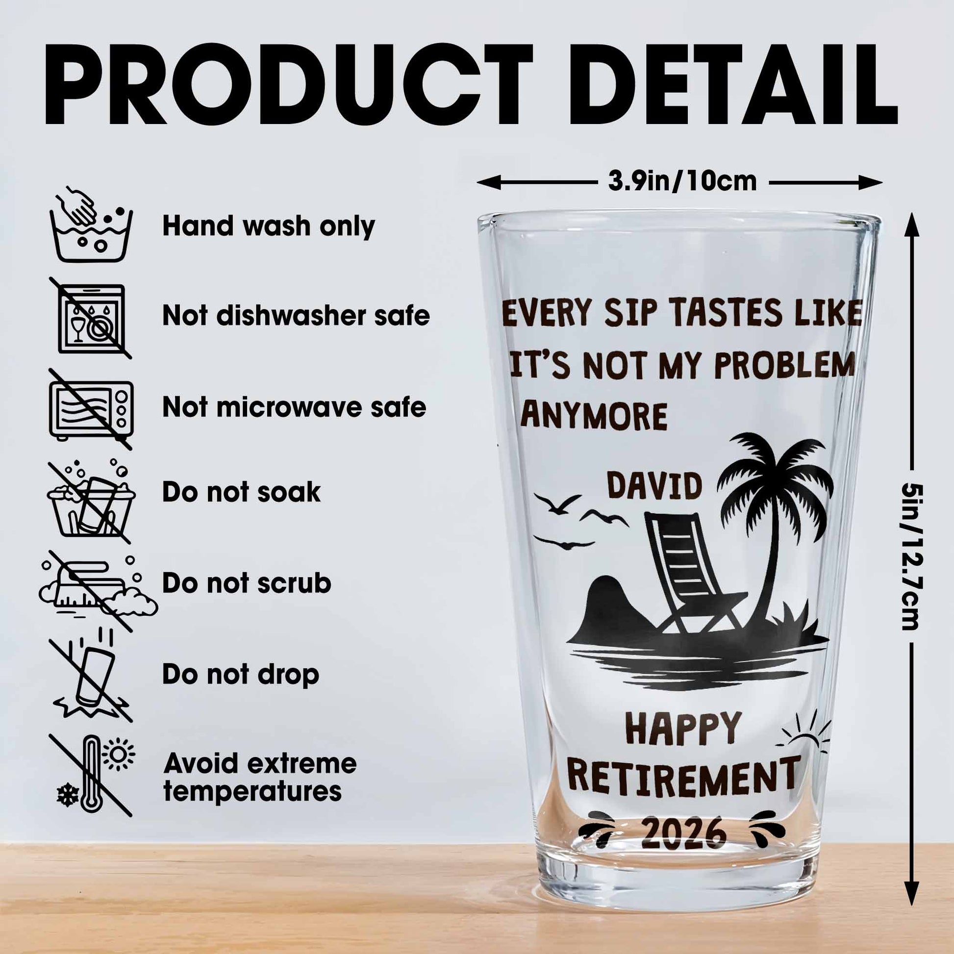 Every Sip Tastes Like Not My Problem Anymore Happy Retirement Beach Scene