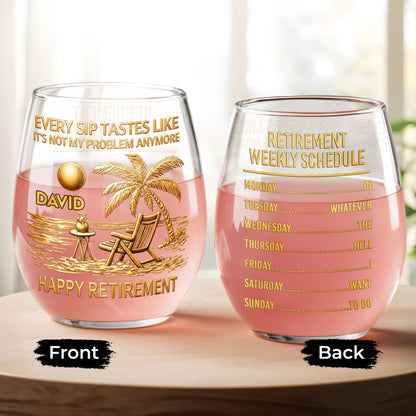 Every Sip Tastes Like It's Not My Problem Anymore Palm Tree Beach Chair Happy Retirement