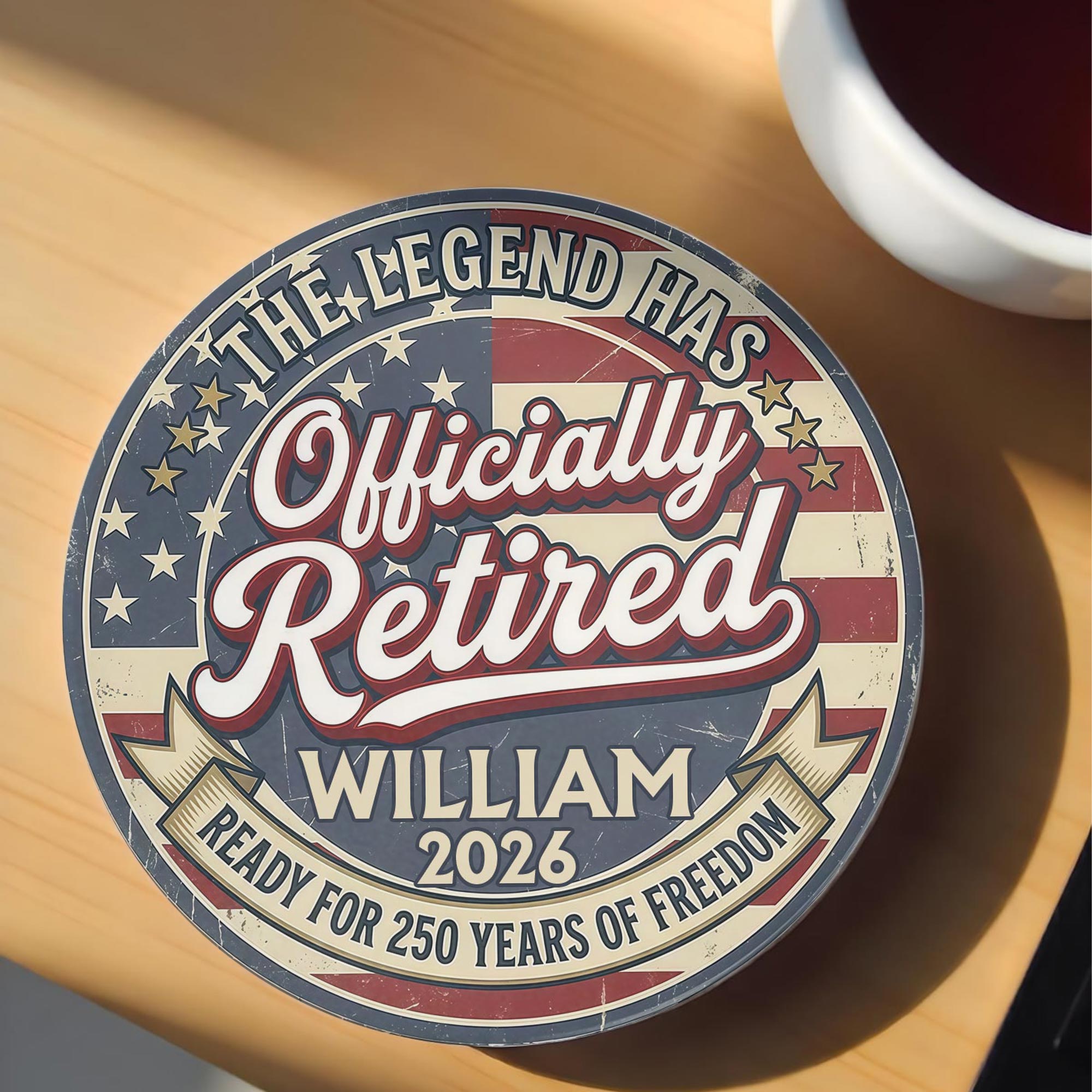 The Legend Has Officially Retired, Personalized Coaster, Retirement ...