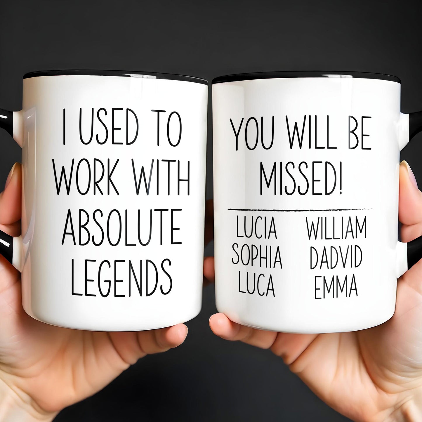 I Used To Work With Absolute Legends Funny Farewell Coworker Gift - Personalized Custom Accent Mug - RETIRE139_AMUG