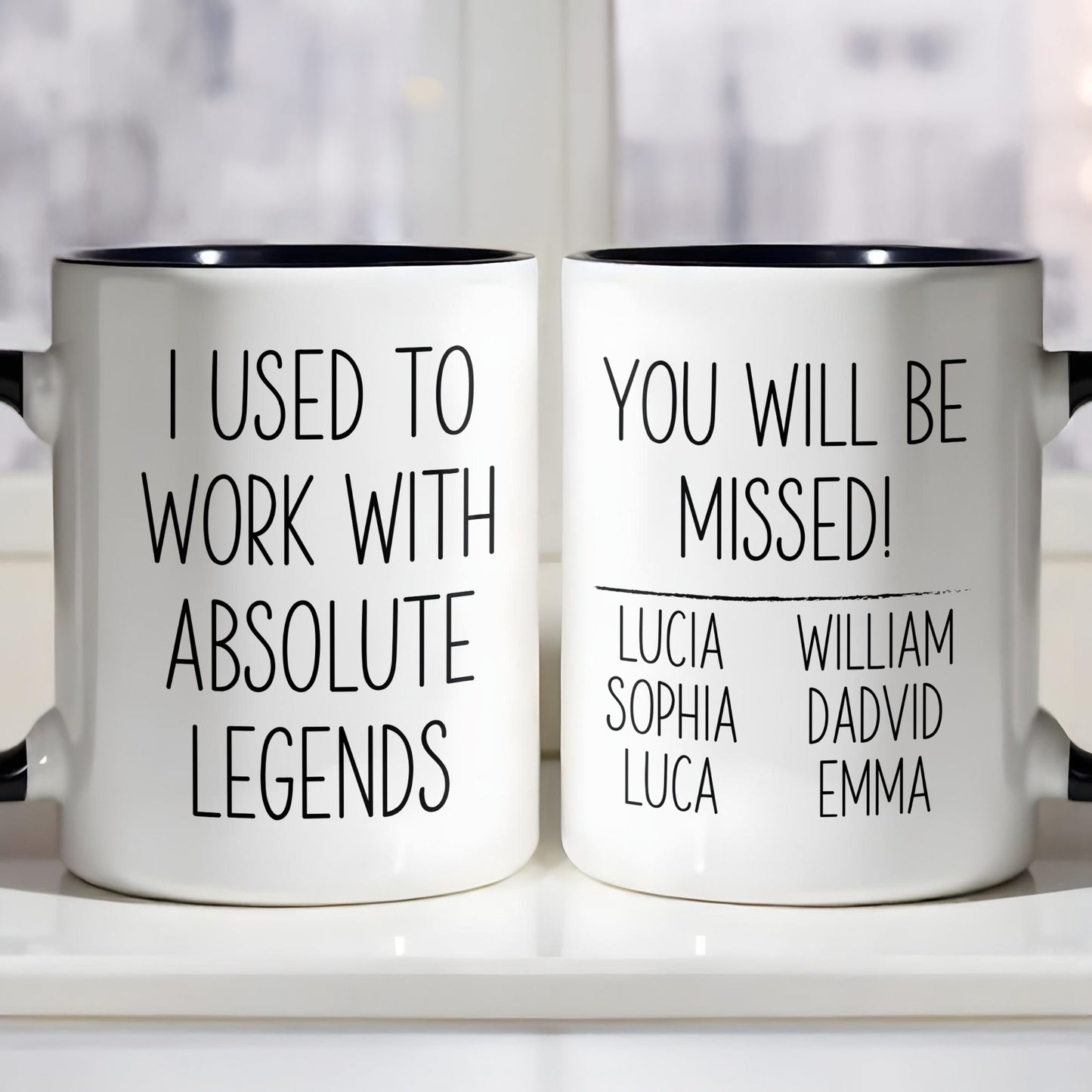 I Used To Work With Absolute Legends Funny Farewell Coworker Gift - Personalized Custom Accent Mug - RETIRE139_AMUG