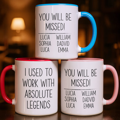 I Used To Work With Absolute Legends Funny Farewell Coworker Gift - Personalized Custom Accent Mug - RETIRE139_AMUG