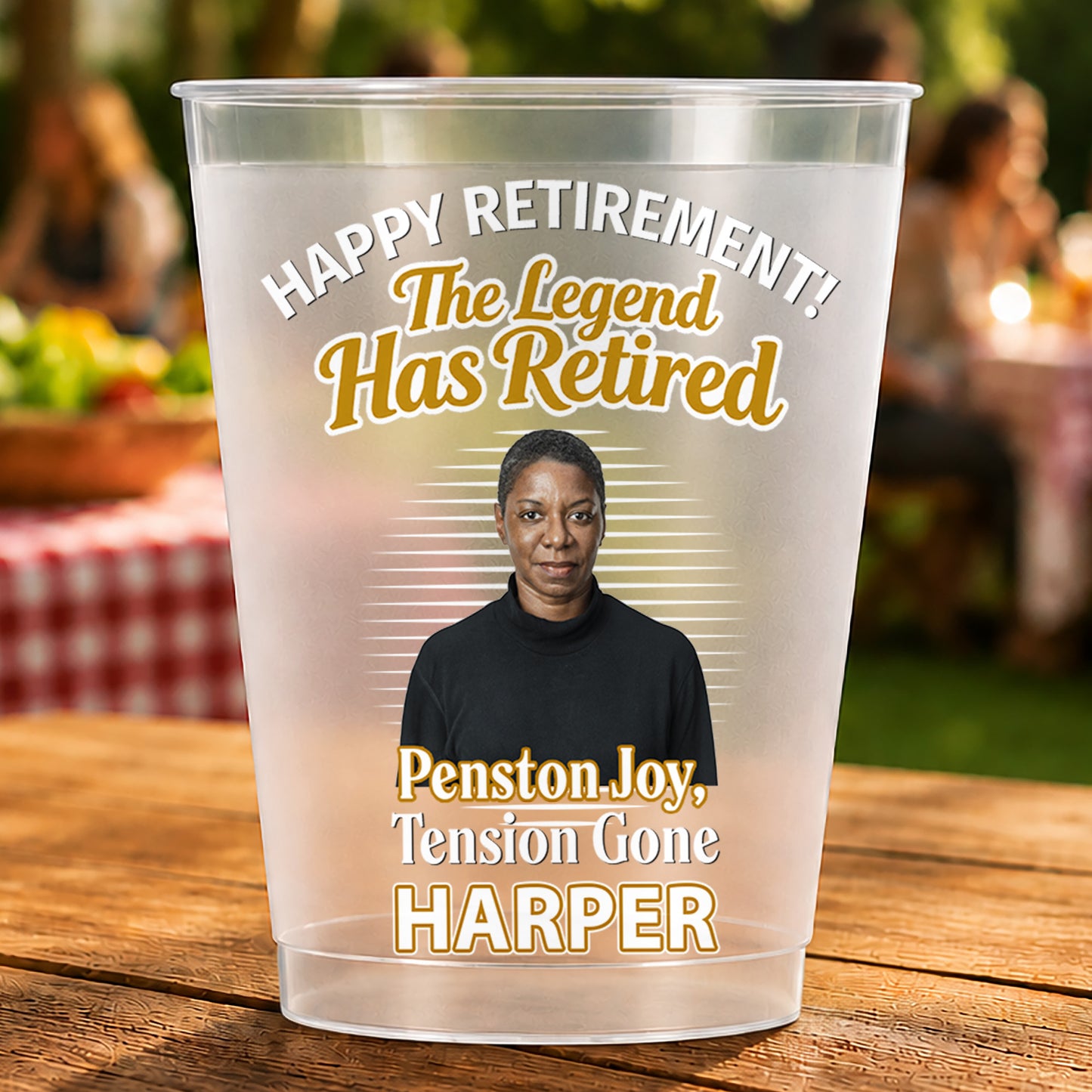 Happy Retirement The Legend Has Retired Custom Photo And Pension Joy - Personalized Frosted Cups - RETIRE176_FCUP
