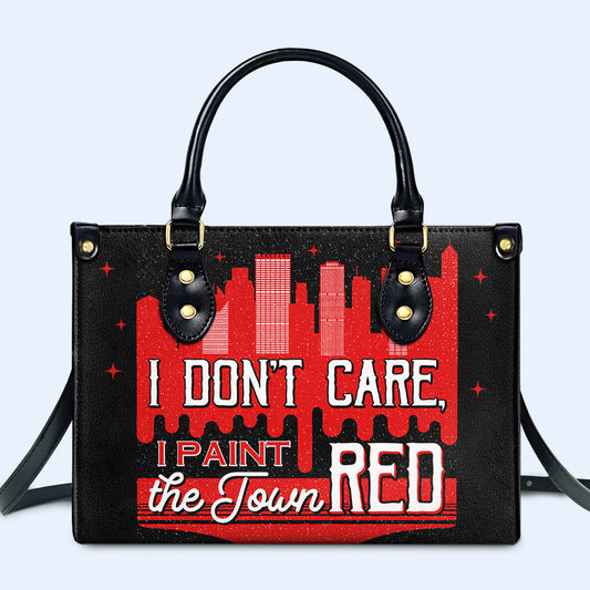 Rojo - Bolso de mano de piel personalizado - Red01