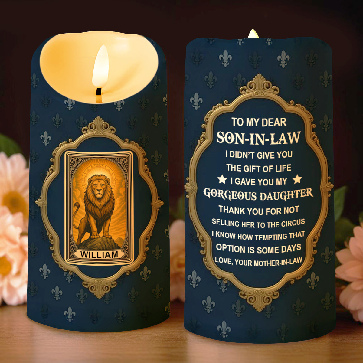 To My Dear Son-In-Law, Lion Frame Design