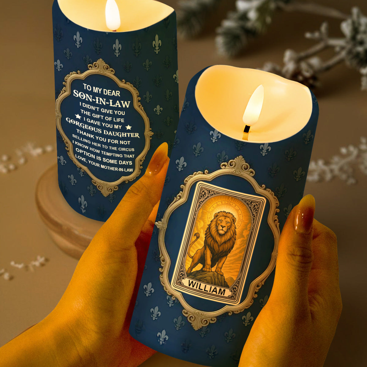 To My Dear Son-In-Law, Lion Frame Design