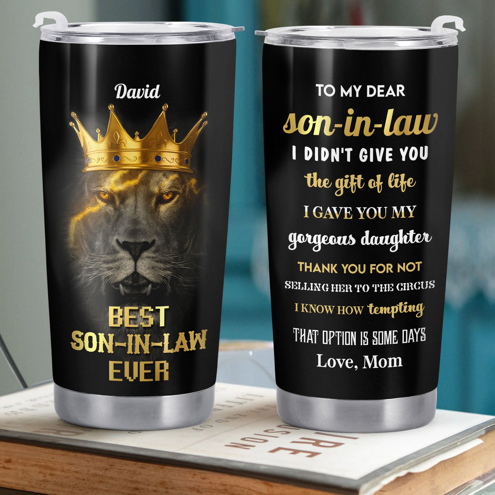 To My Dear Son-In-Law, Lion With Crown Design