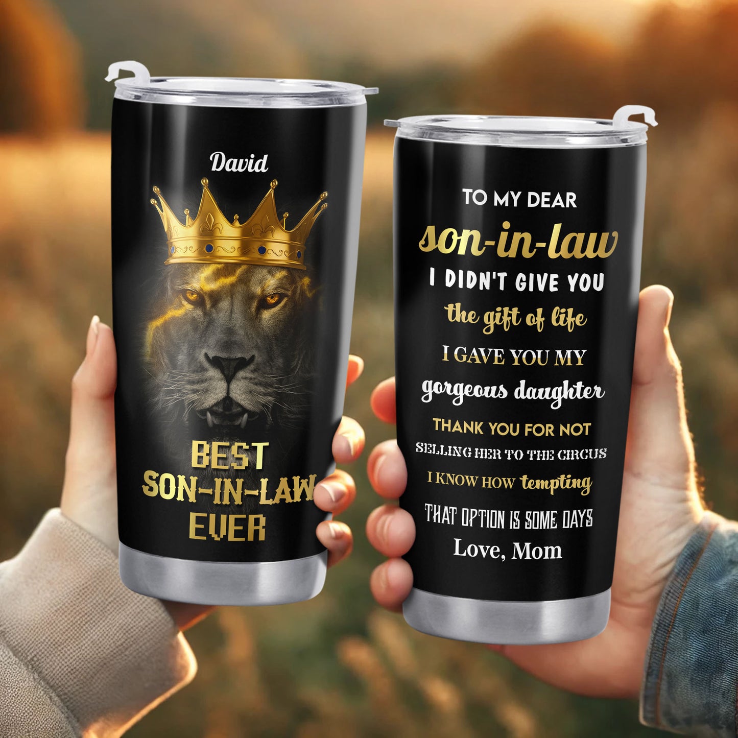 To My Dear Son-In-Law, Lion With Crown Design