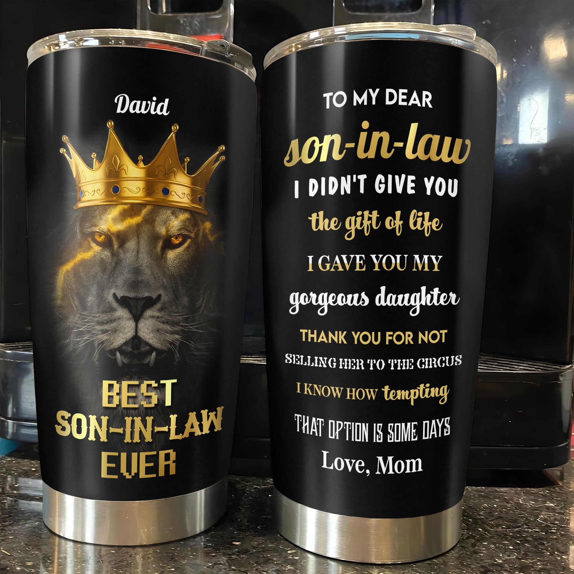 To My Dear Son-In-Law, Lion With Crown Design