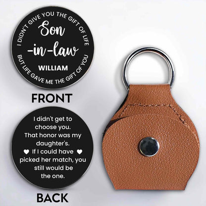 Life Gave Me The Gift Of You Son In Law Heart Token - Personalized Custom Pocket Hug - SILA039_HTOK