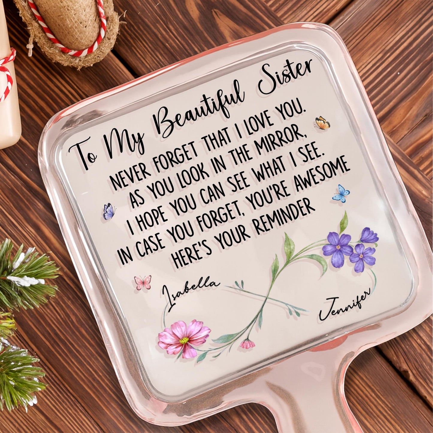 To My Beautiful Sister, You're Awesome Reminder With Flowers