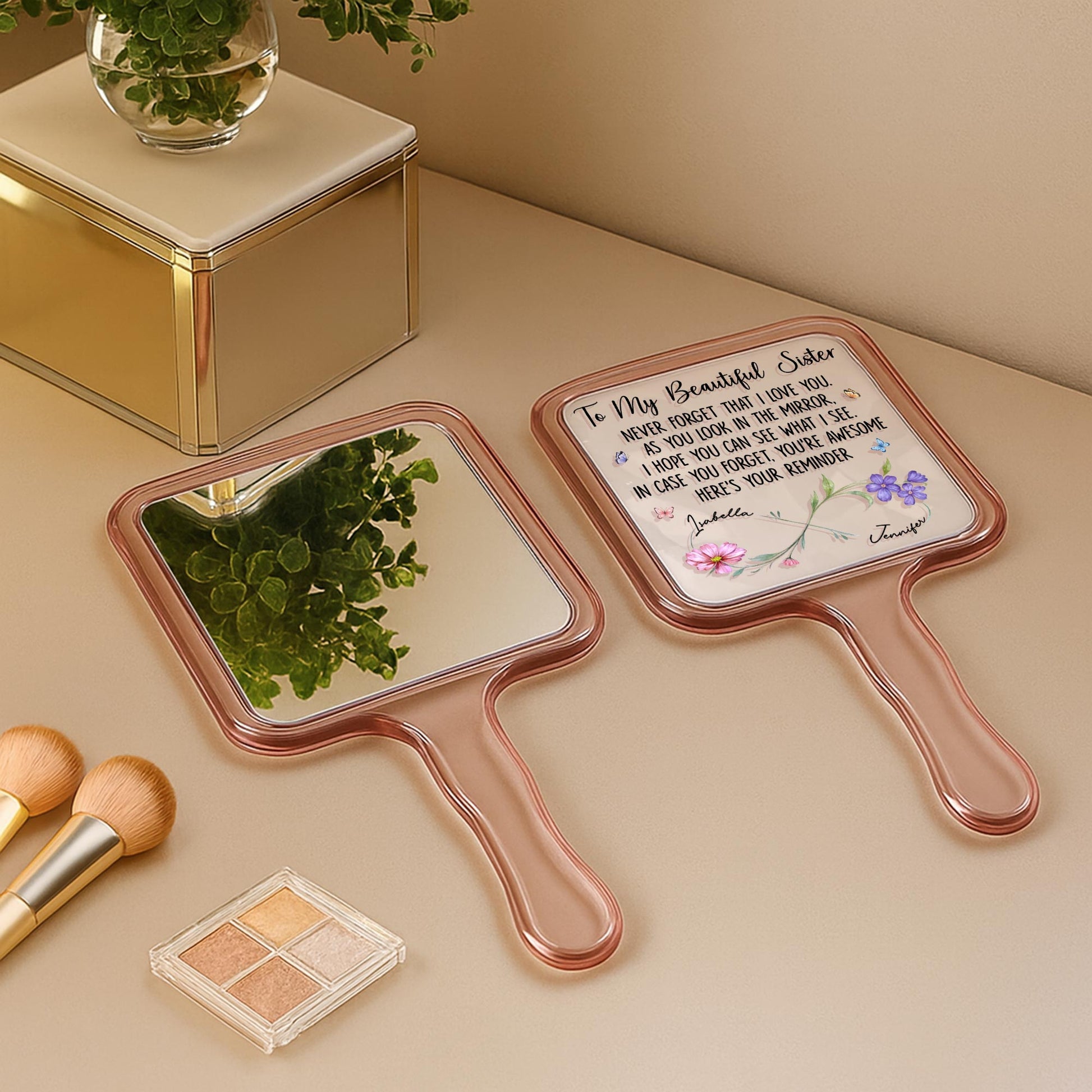 To My Beautiful Sister, You're Awesome Reminder With Flowers