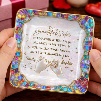To My Beautiful Sister, You Will Always Have Me, Hands and Stars Design