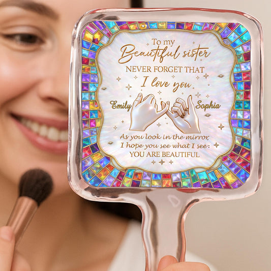 To My Beautiful Sister, Hands and Stained Glass