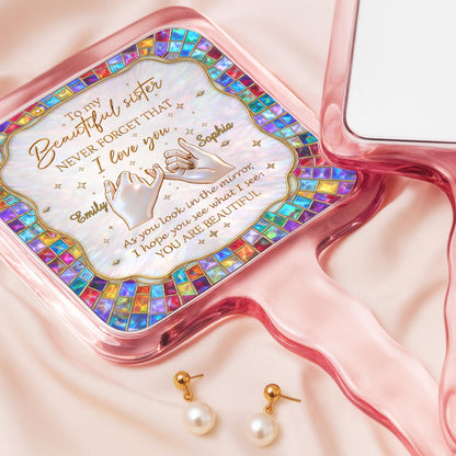 To My Beautiful Sister, Hands and Stained Glass