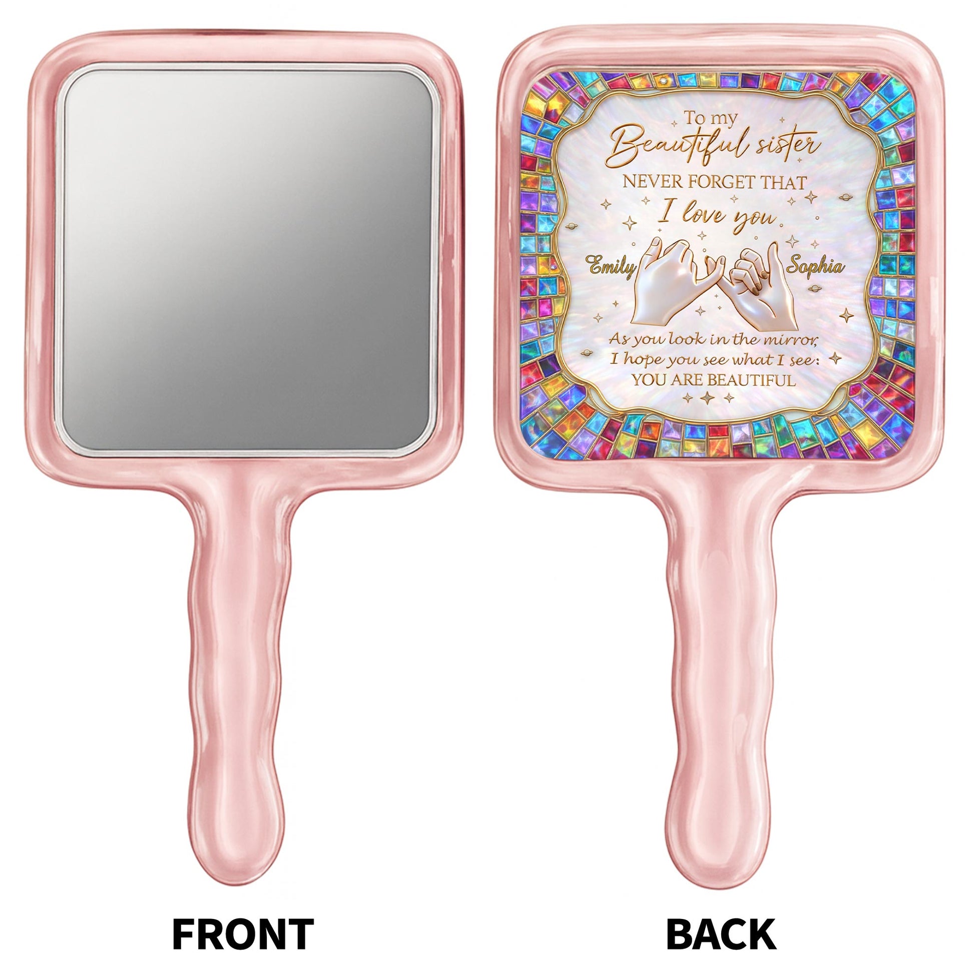 To My Beautiful Sister, Hands and Stained Glass