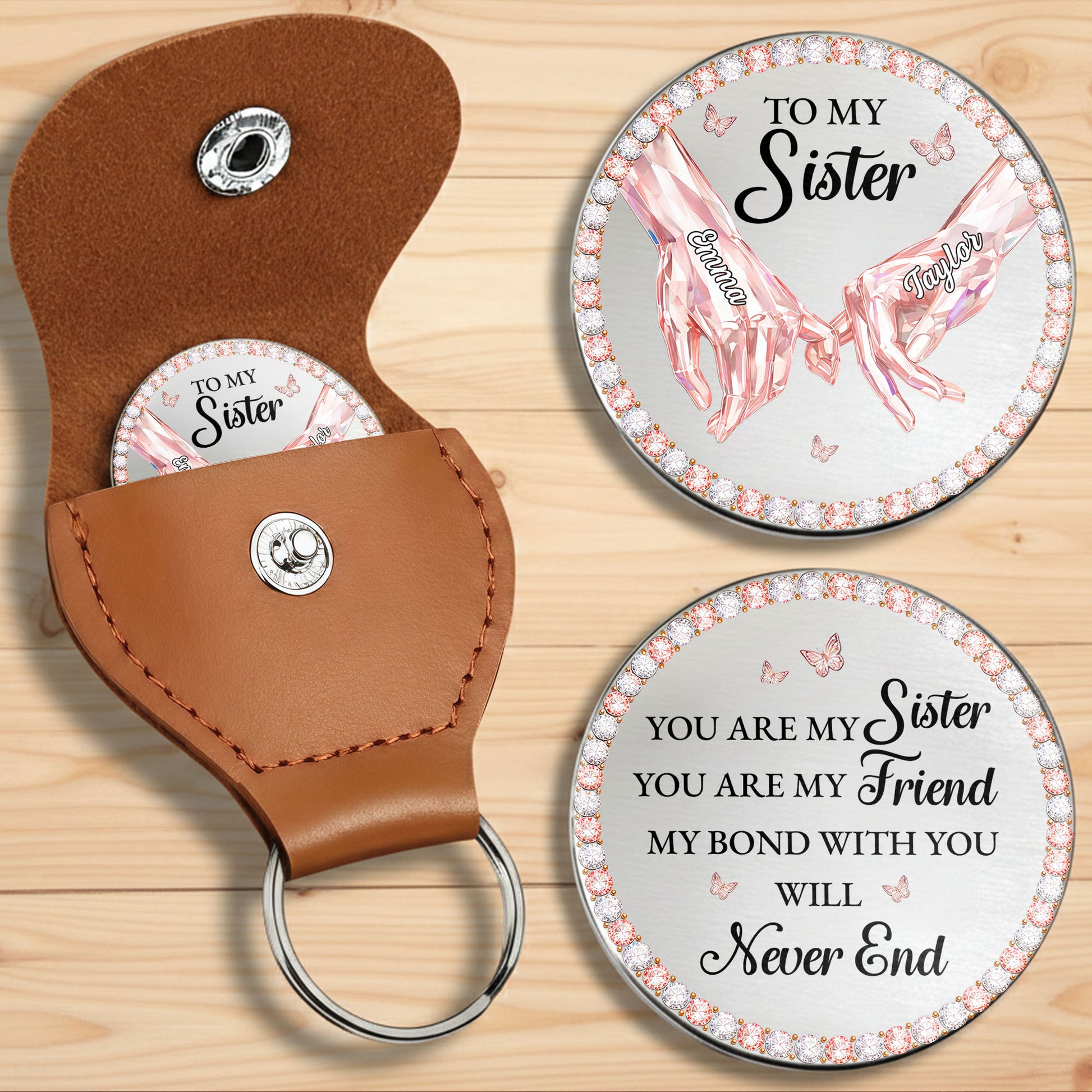 To My Sister You Are My Friend Pinkie Promise Hands Butterflies