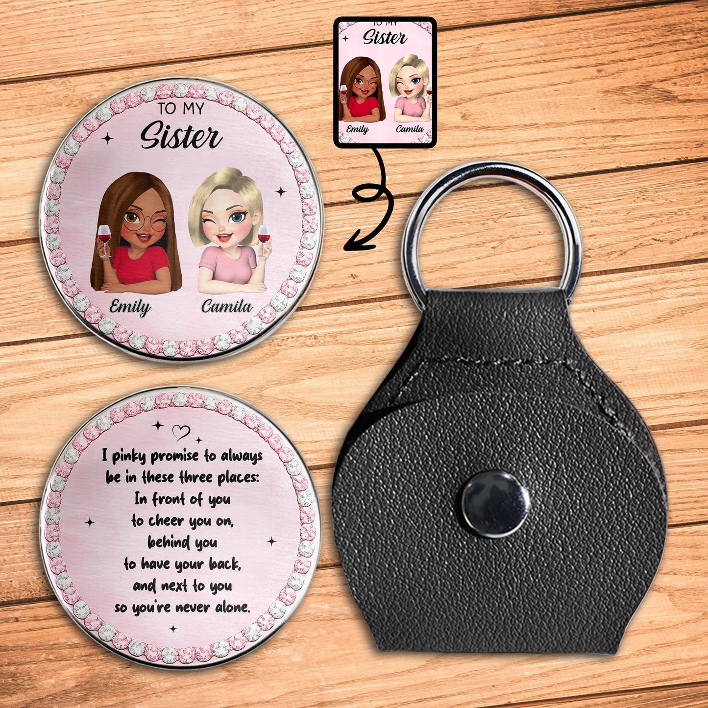 To My Sister I Pinky Promise Sisters Drinking Wine