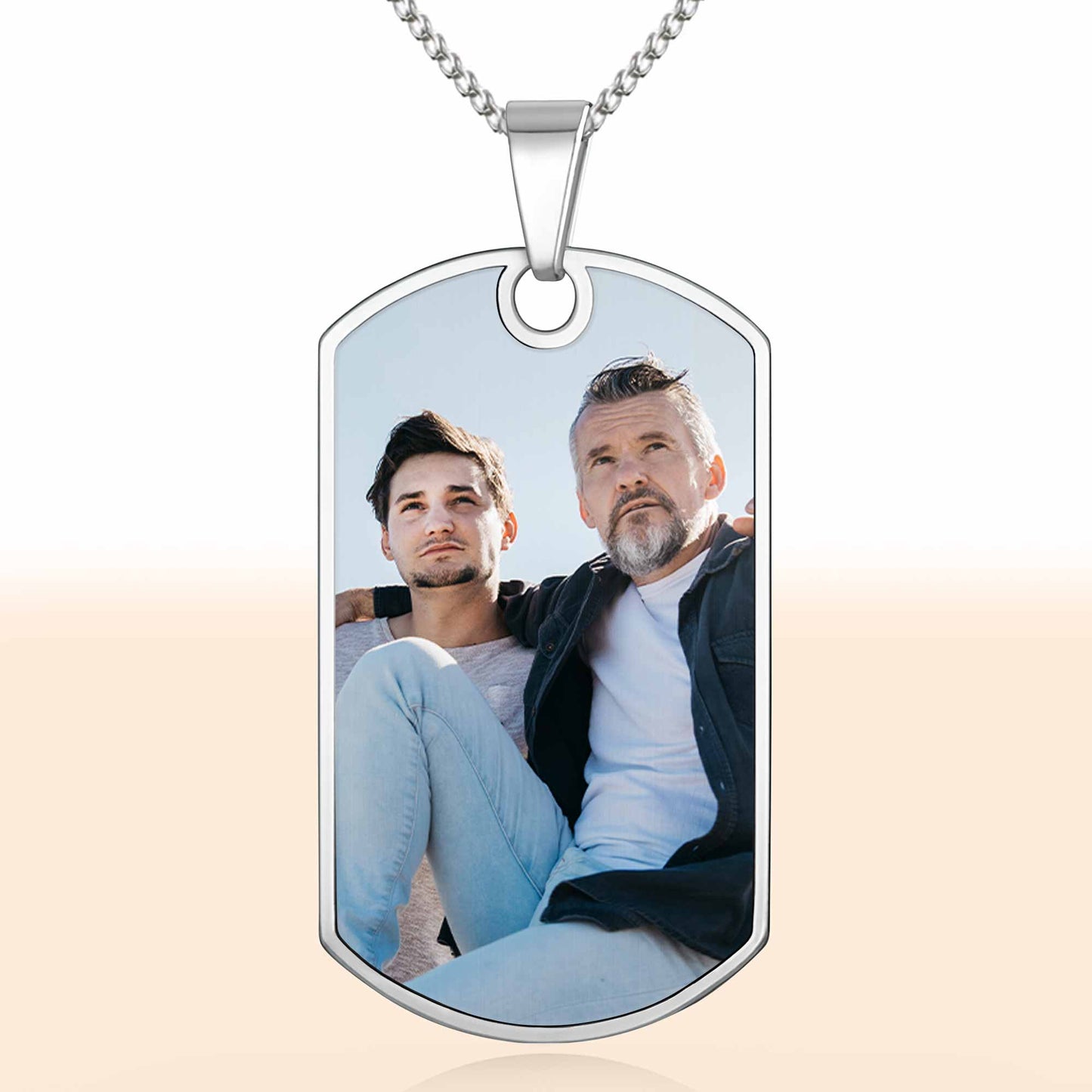 To My Son Always Remember You Are Braver, Dog Tag, Photo