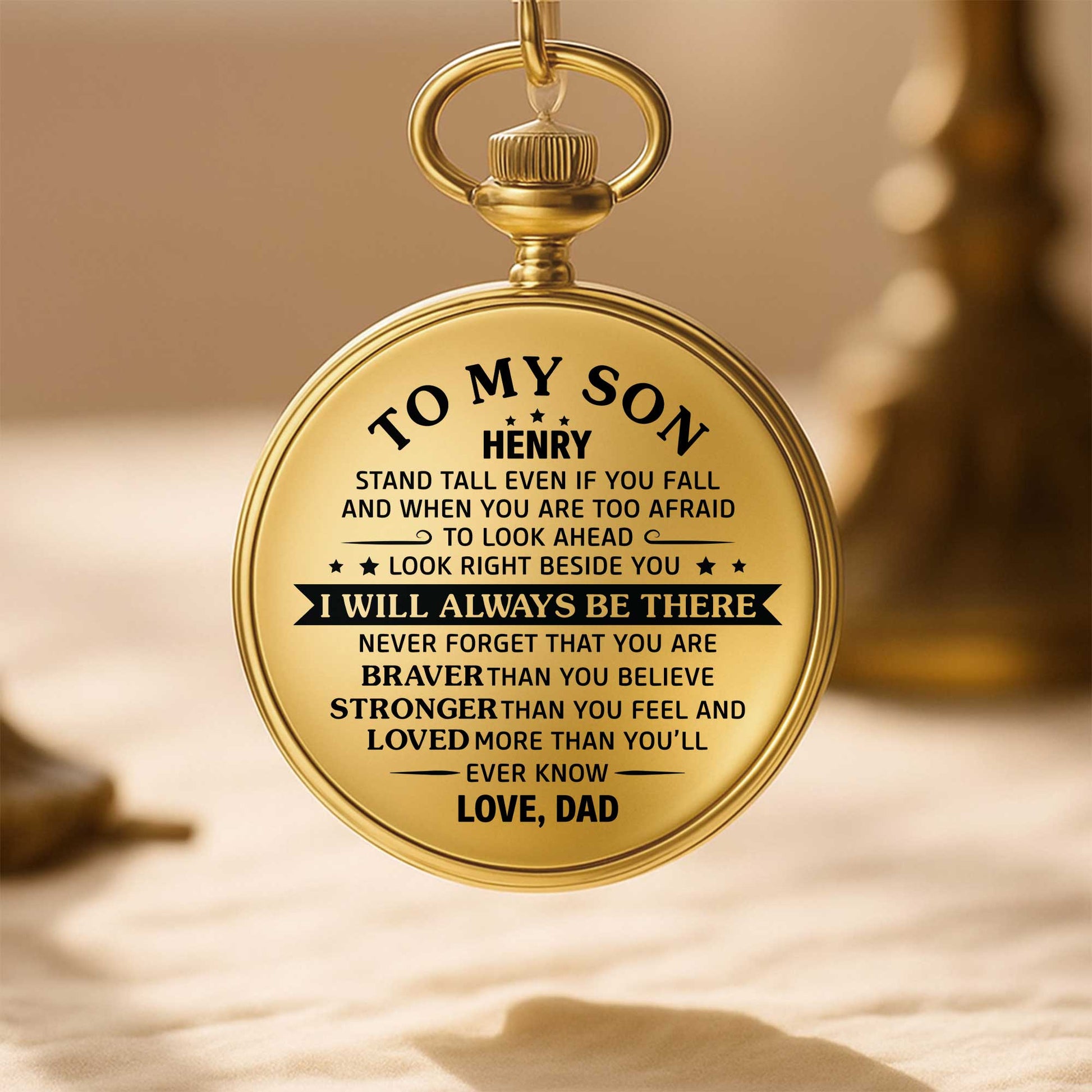 To My Son Stand Tall, Always Look Ahead, Star Design