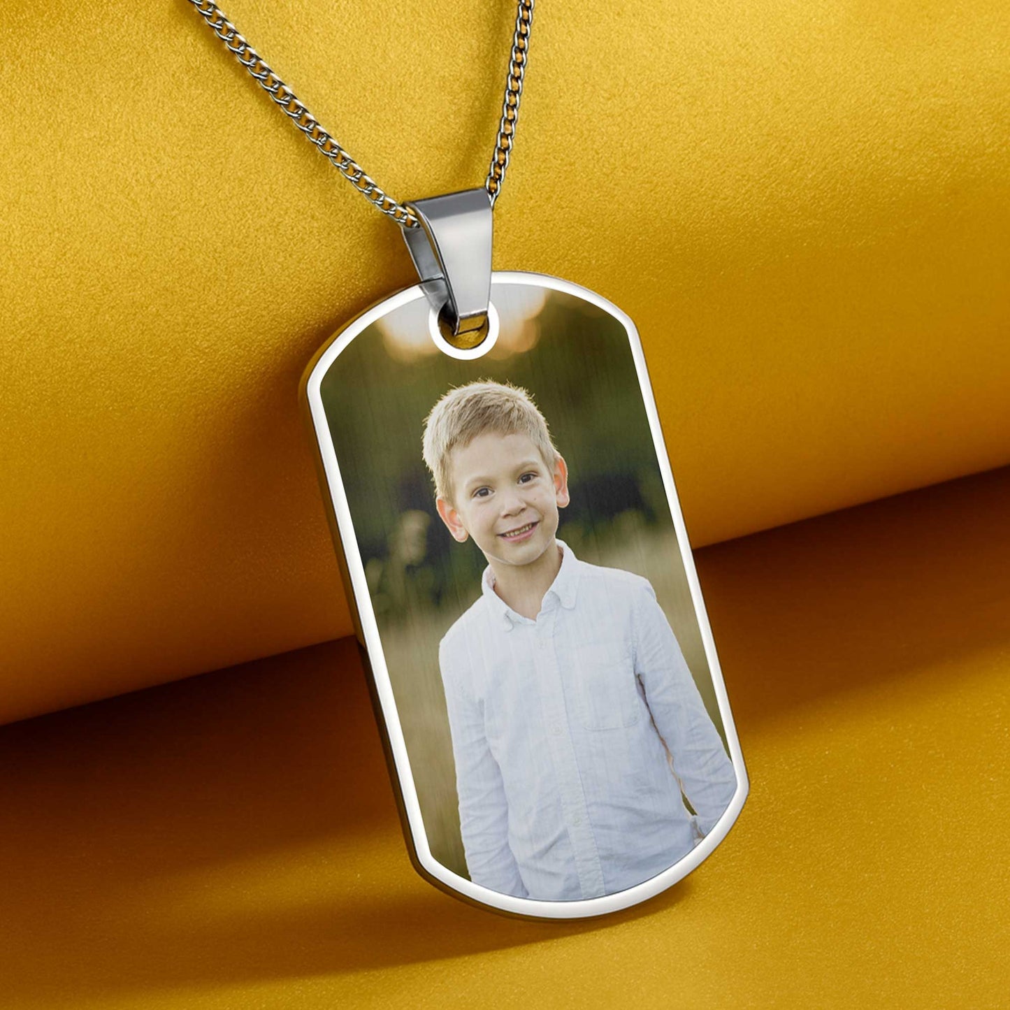 Capture Precious Moments With a Customizable Dog Tag Featuring Beloved Photo