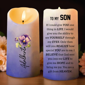 Gift From Heaven Quote With Pansy Flower Design