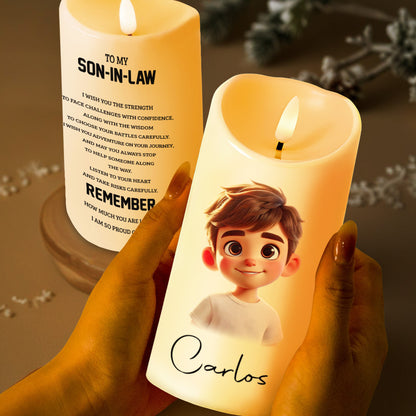 Braver, Stronger, Smarter Inspirational Quote For Granddaughter - Personalized Custom LED Candle - SON019_LECA