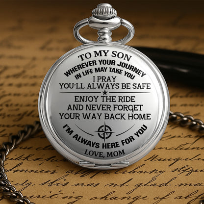 Wherever Your Journey, Compass Pocket Watch