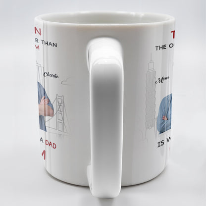 Love From Mom To Son City Silhouette Custom Mug