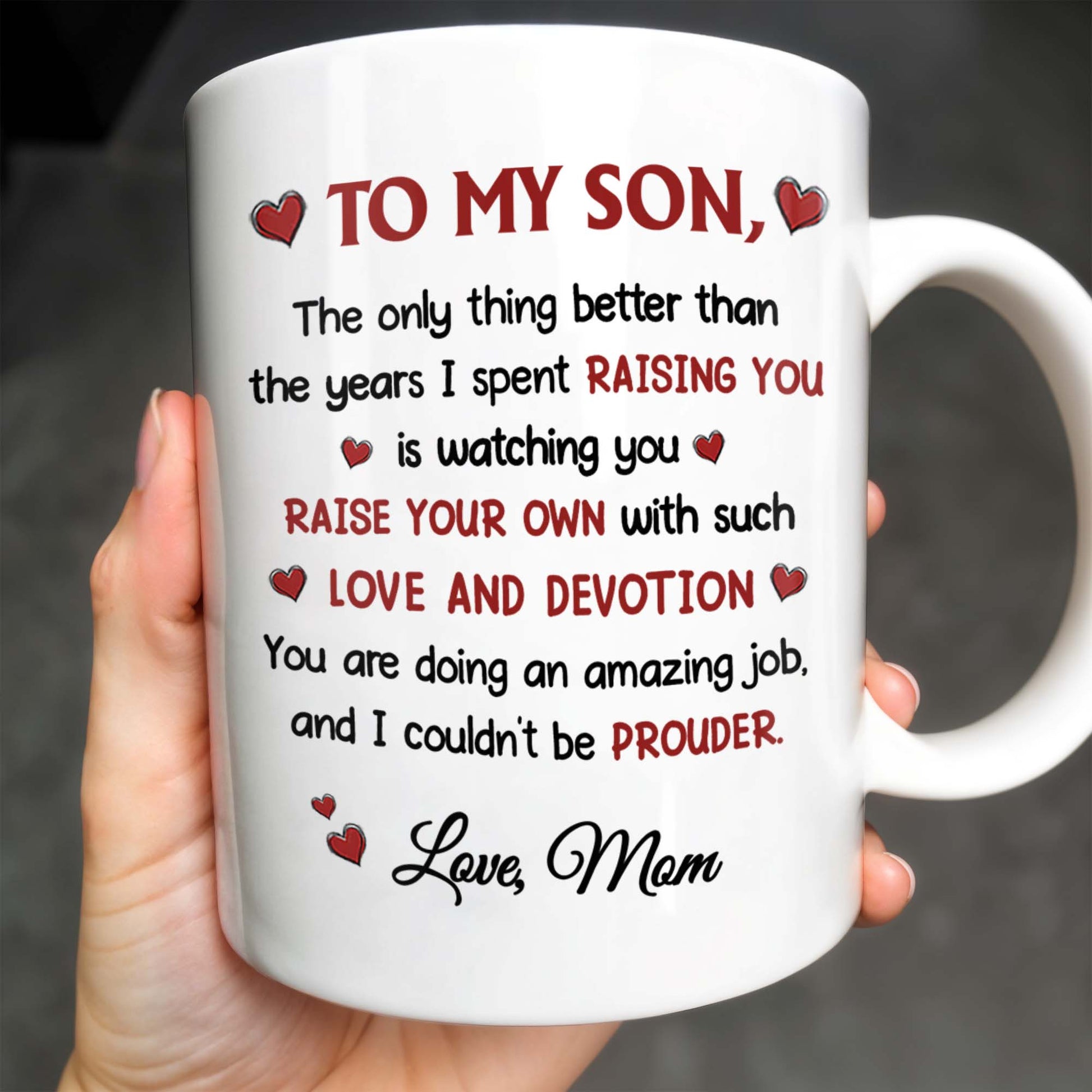 Happy Father's Day To My Dearest Son, Love And Devotion, Hearts And Cityscape