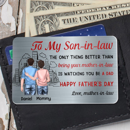 To My Son-In-Law, Watching You Be A Dad, Cityscape And Two People