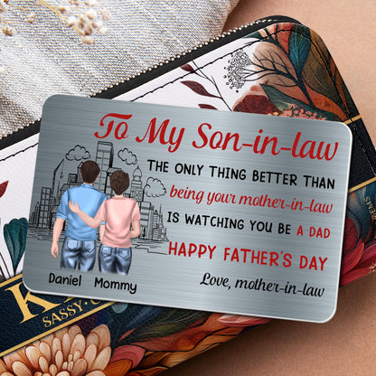 To My Son-In-Law, Watching You Be A Dad, Cityscape And Two People