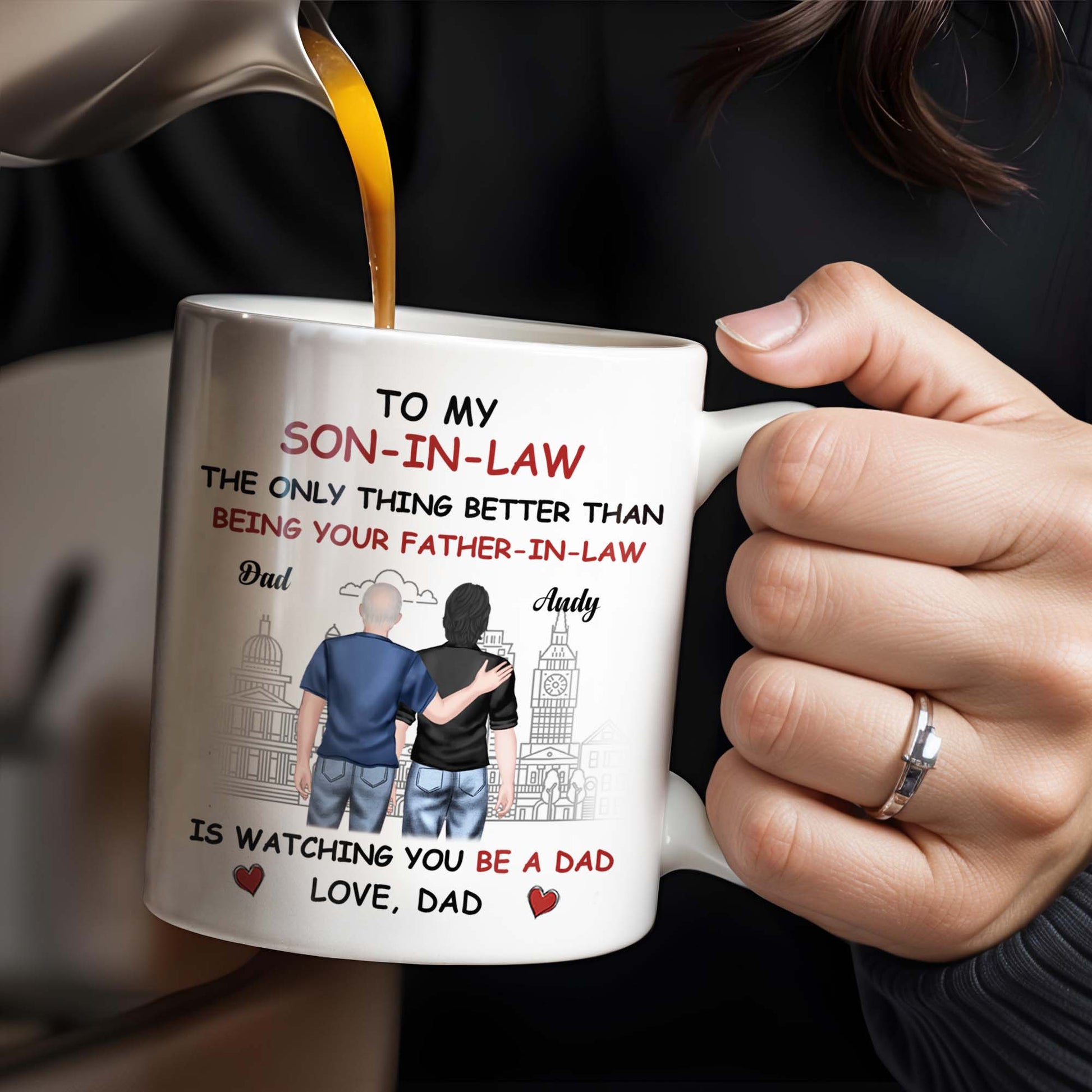 To My Son-In-Law The Only Thing Better Than Being Your Father-In-Law, Cityscape and Two Men