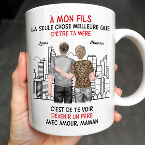 To My Son, Watching You Become A Dad - Personalized Custom Coffee Mug - SON055_MG