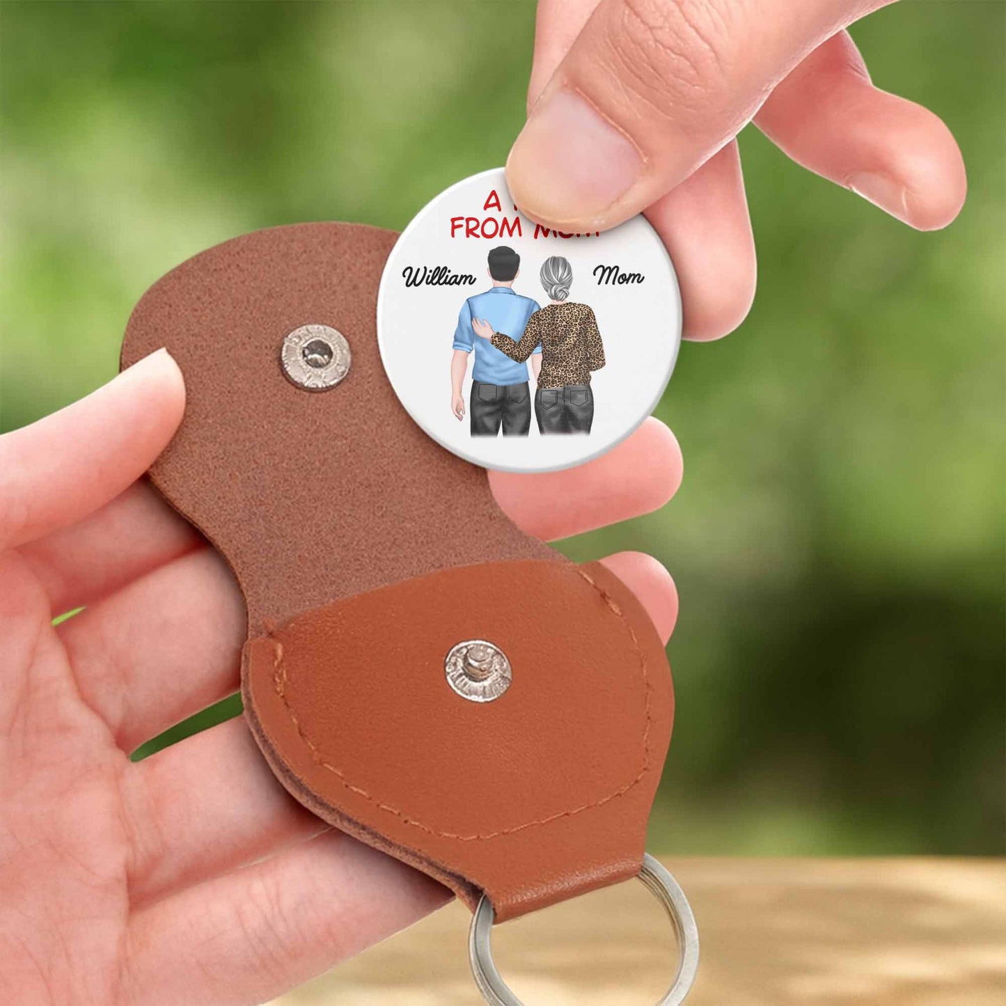 A Hug From Mom, To My Son, Love Forever - Personalized Custom Pocket Hug - SON066_HTOK