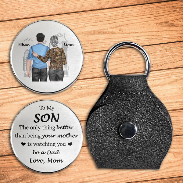 To My Son, Watching You Be A Dad - Personalized Custom Pocket Hug - SON070_HTOK