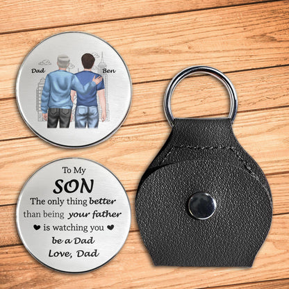 To My Son, Watching You Be A Dad - Personalized Custom Pocket Hug - SON070_HTOK