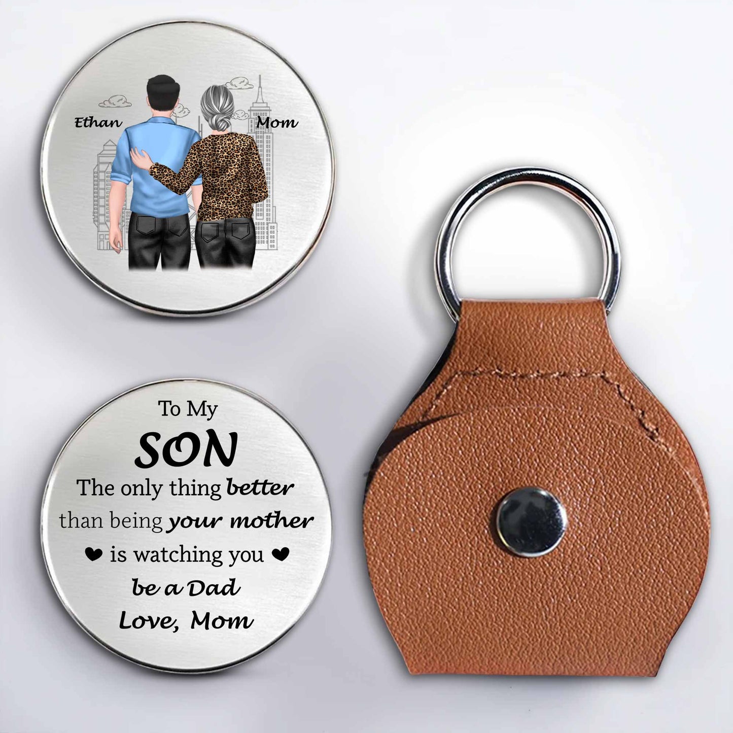 To My Son, Watching You Be A Dad - Personalized Custom Pocket Hug - SON070_HTOK