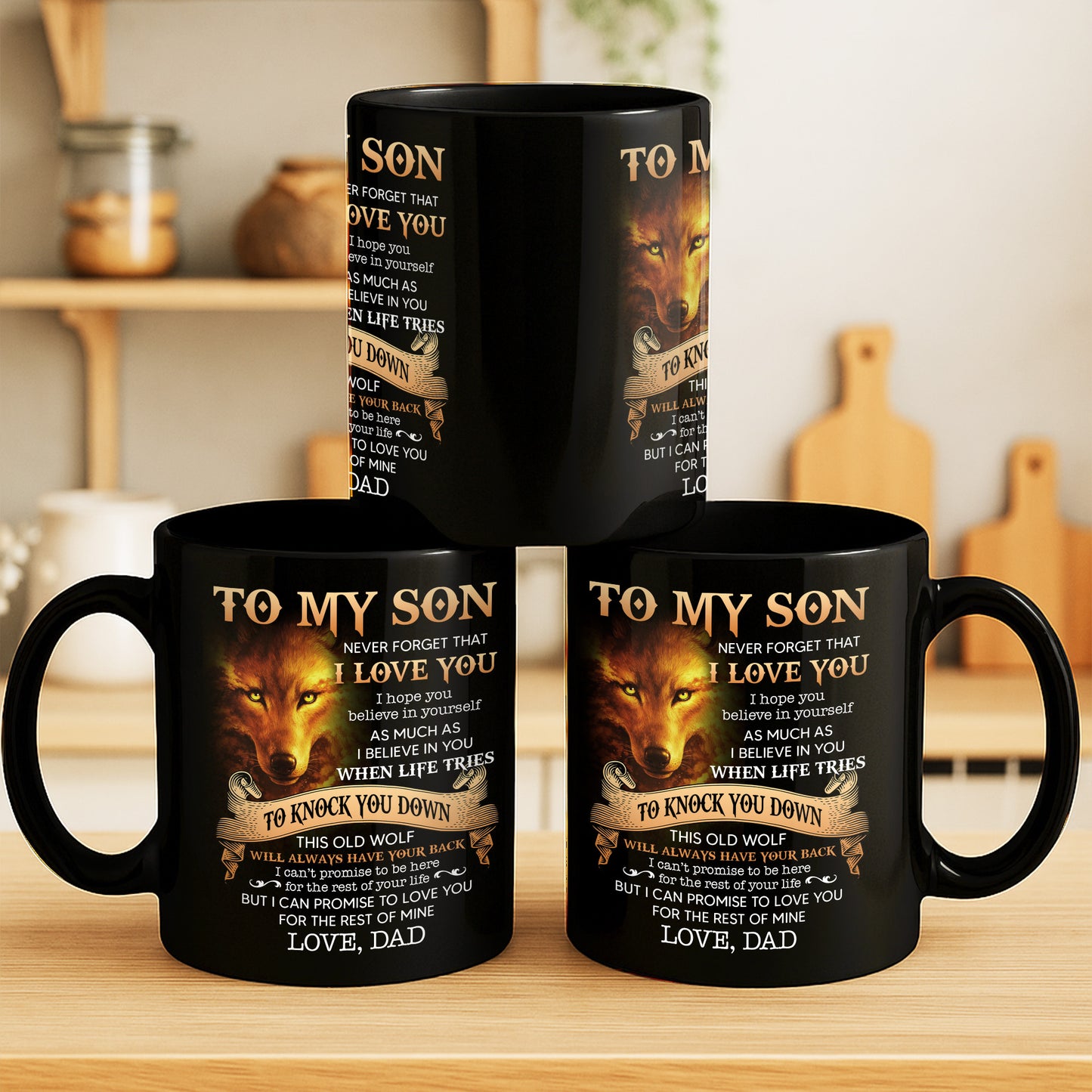 To My Son, Love From Dad, Featuring a Majestic Wolf