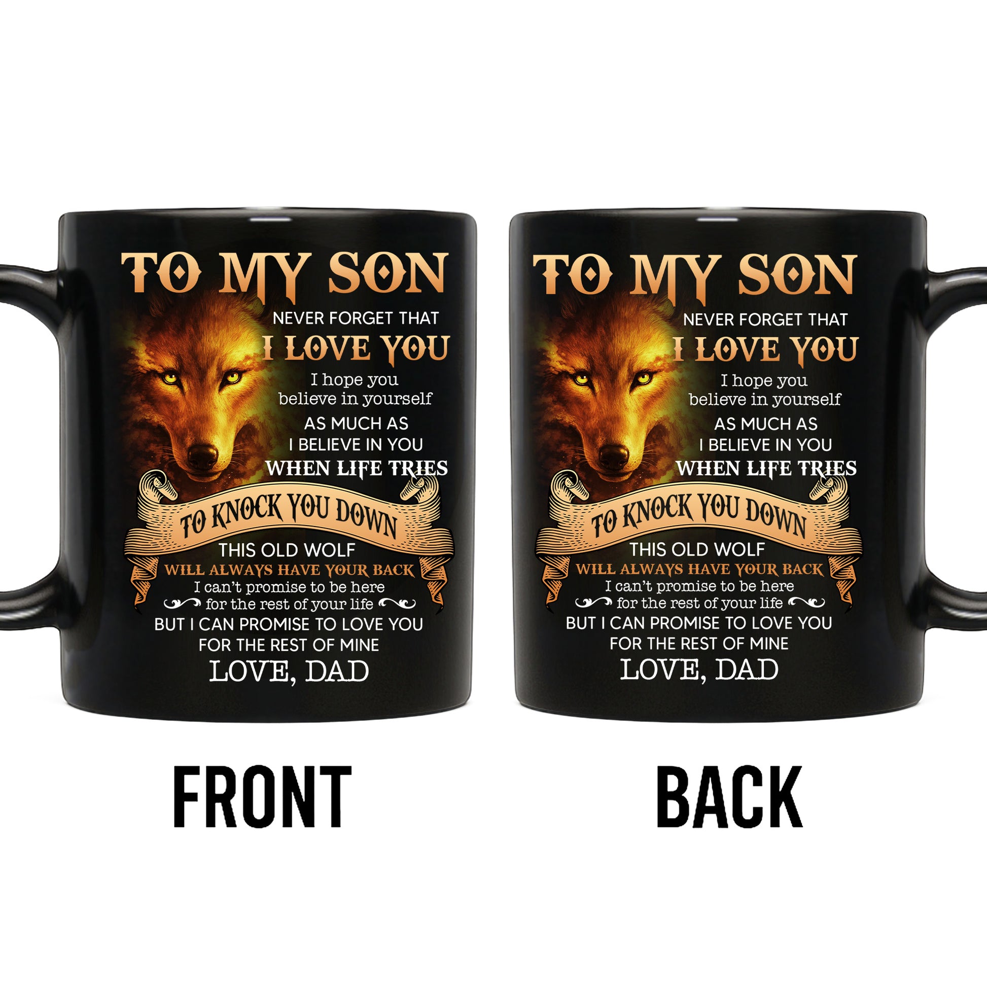 To My Son, Love From Dad, Featuring a Majestic Wolf